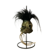 Medium Shrunken Head w/ Hair & Stand