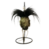 Medium Shrunken Head w/ Hair & Stand