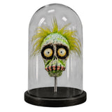 Bob Shrunken Head with Hair in Bell Jar