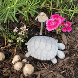 Garden Siamese Twin Cement Turtle