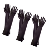 Long Black Fetish Latex Gloves