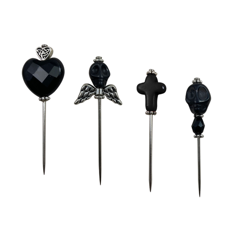 Black Voodoo Pin Set of 4