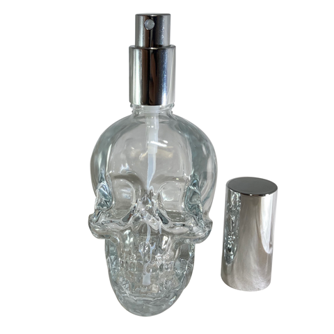 Single 120ml Glass Skull Spray Bottle