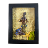 Framed Mummified Mermaid Corpse Skeleton