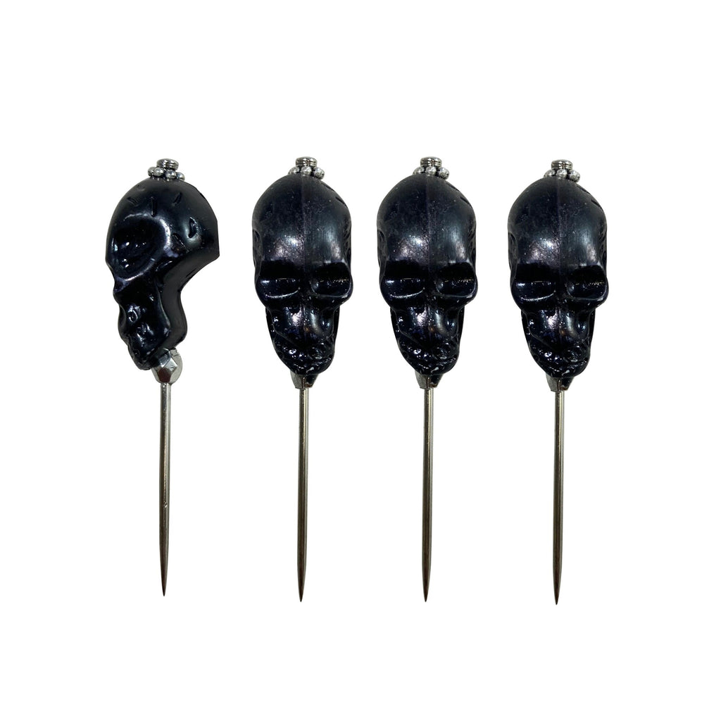 Black Monkey Skull Voodoo Pins