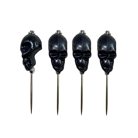 Black Monkey Skull Voodoo Pins