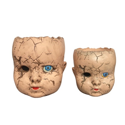 Doll Head Pot Brush Pencil Holder